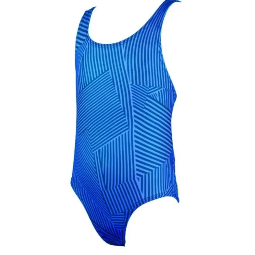 FINIS Training Swimwear Girls Size 22 Small Youth Blue Black Aquatuff Maze